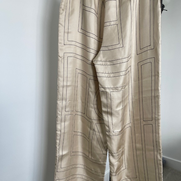 Toteme Silk Monogram Trouser Brand New Size 42 - Picture 3 of 5